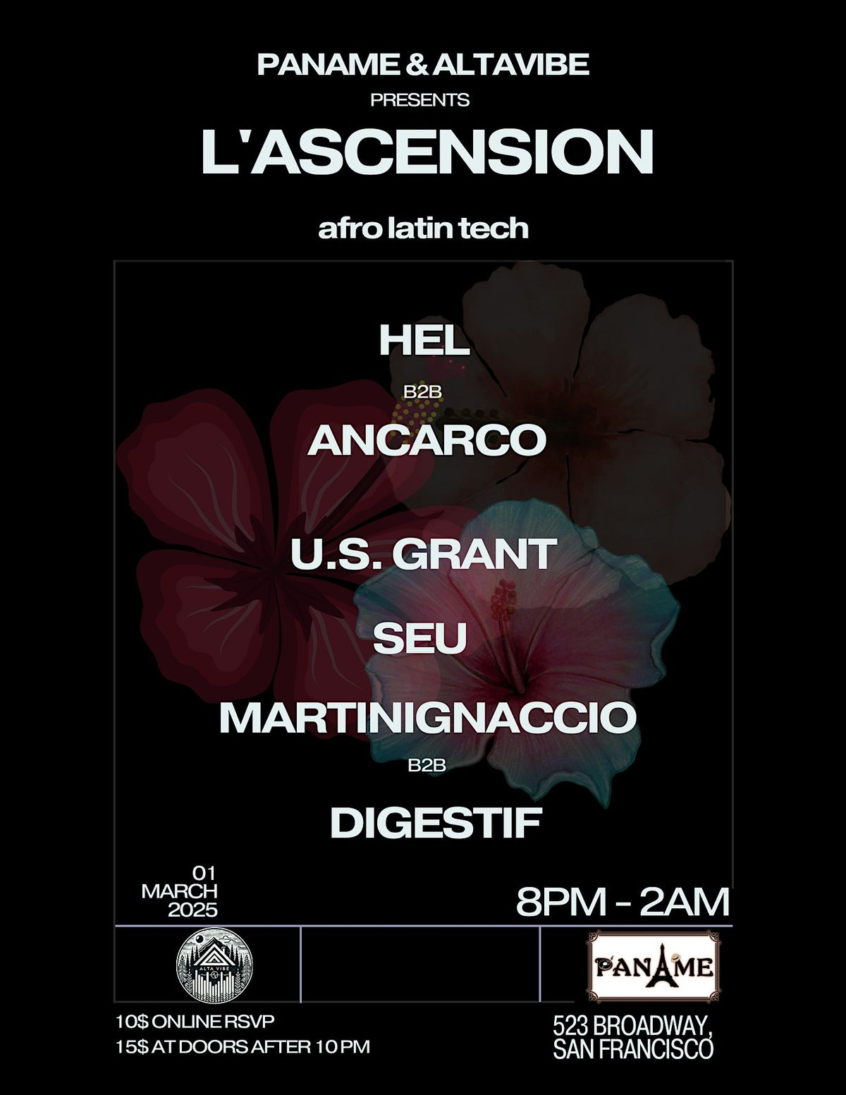 Paname Night club + Alta Vibe Collective present L'ASCENSION