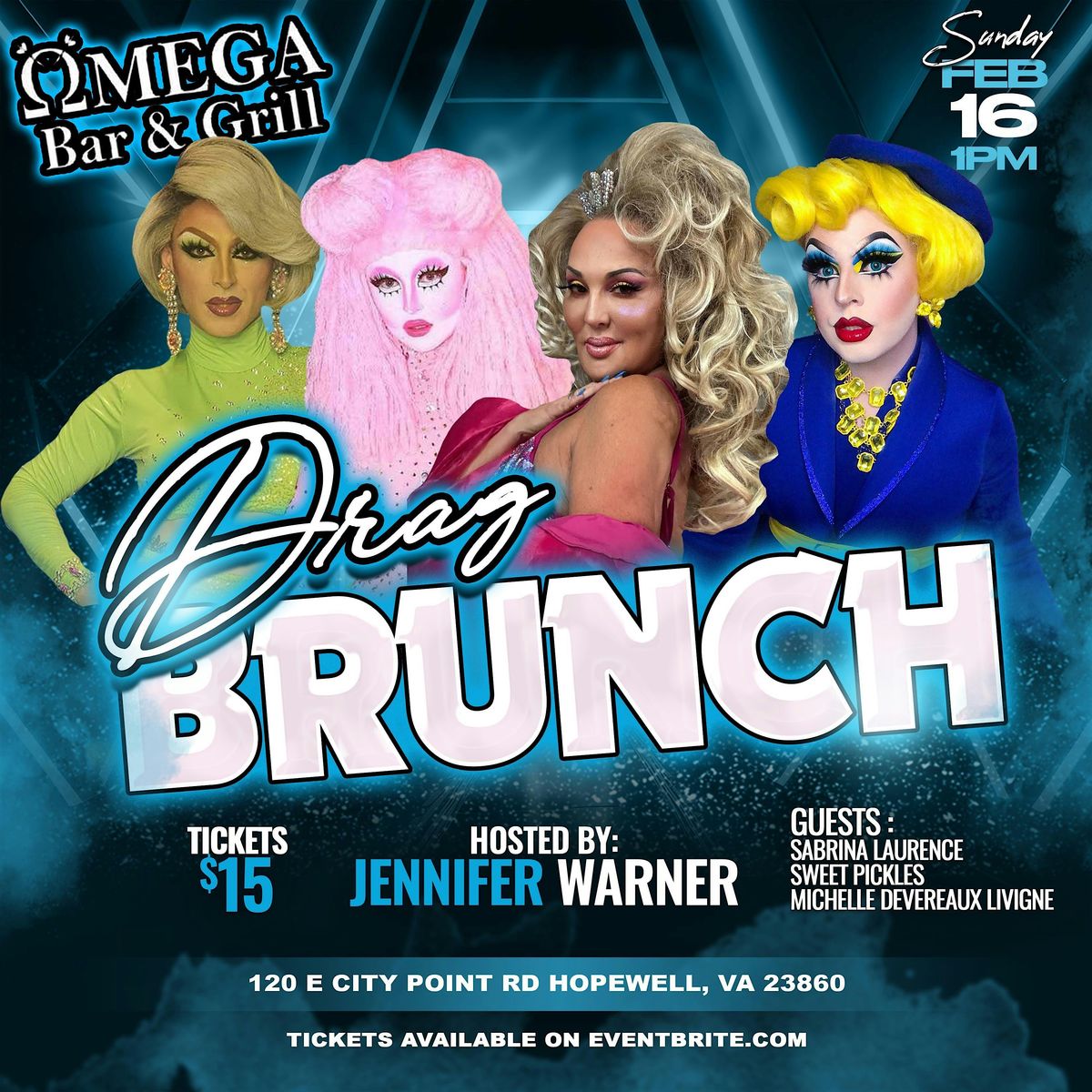 Omega Bar & Grill Drag Brunch 2-16-25