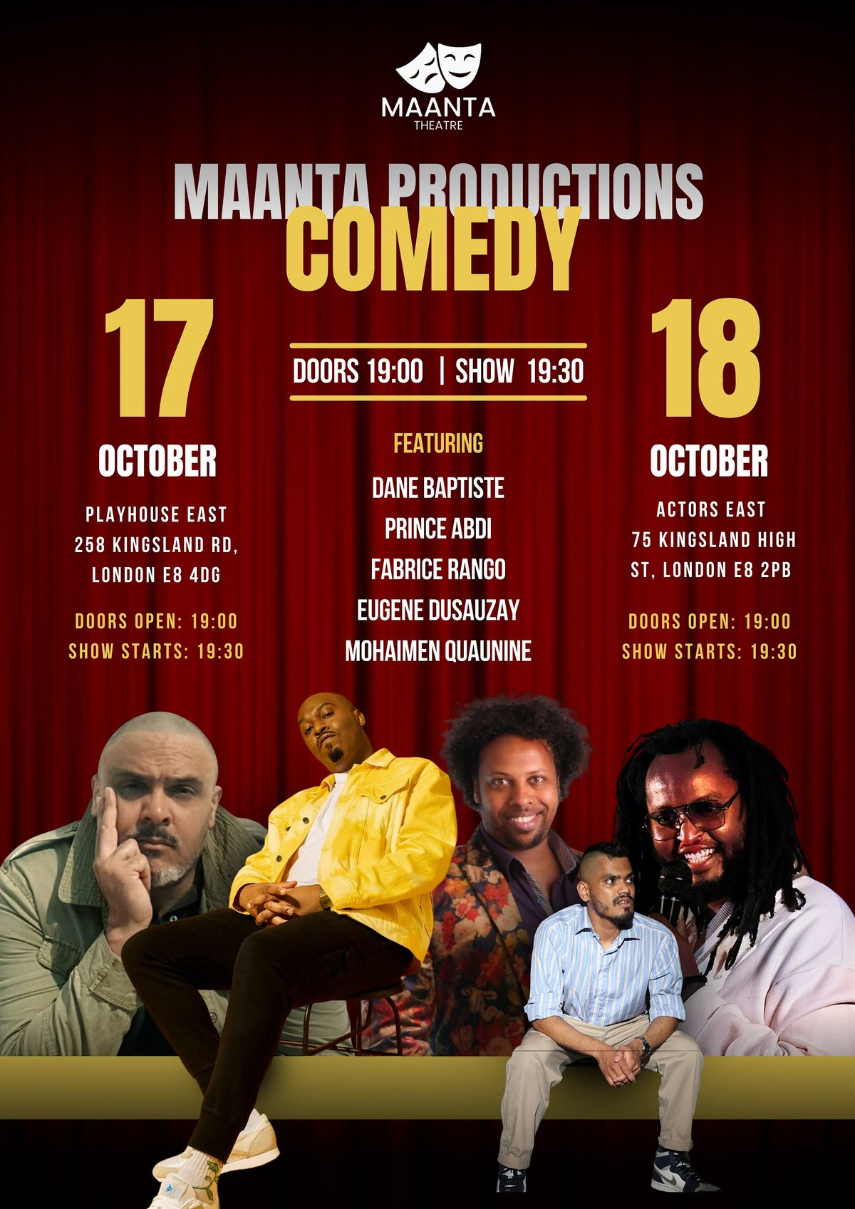 Maanta Comedy Nights return with two evenings of sharp, surprising stand-up