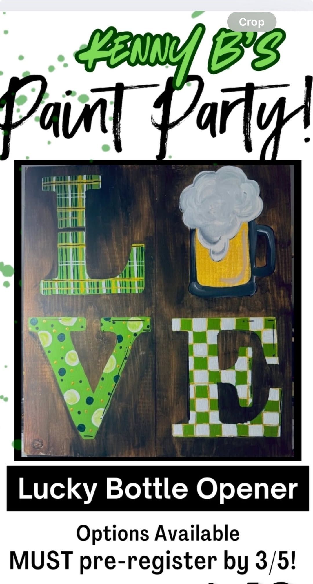 St. Patrick\u2019s Paint n Sip with Kenny B\u2019s