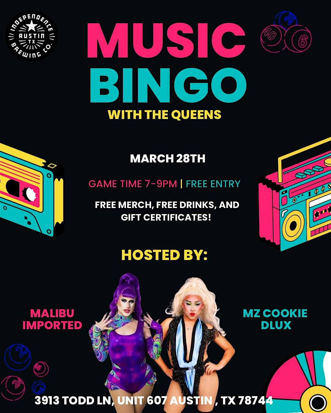 Music Bingo with the Queens!