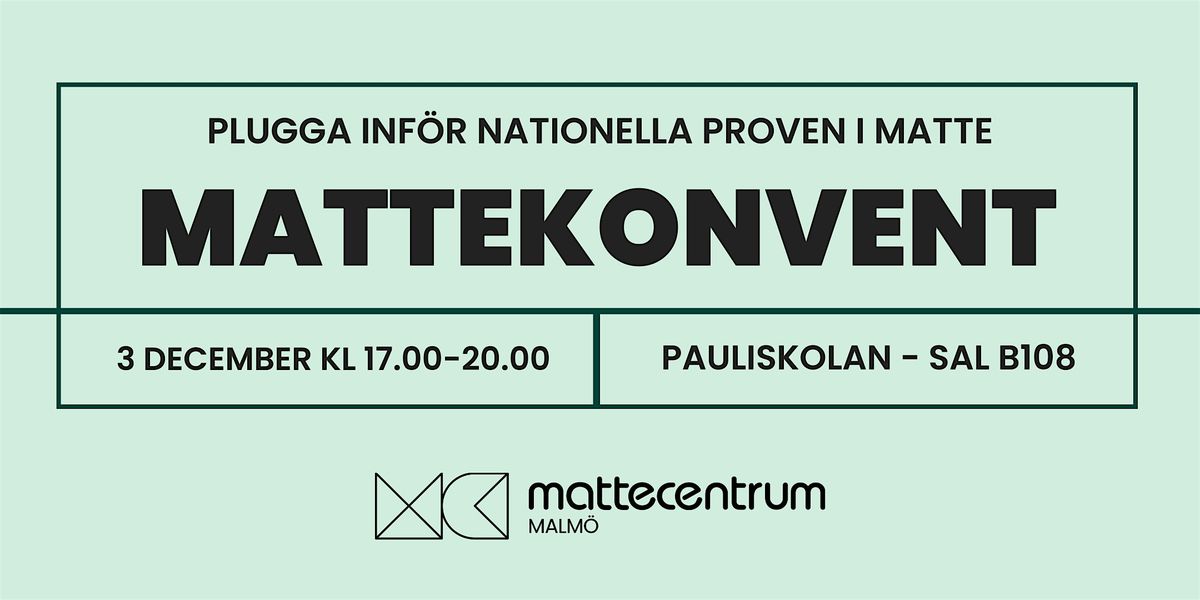 Mattekonvent HT24 Malm\u00f6 - Gymnasiet