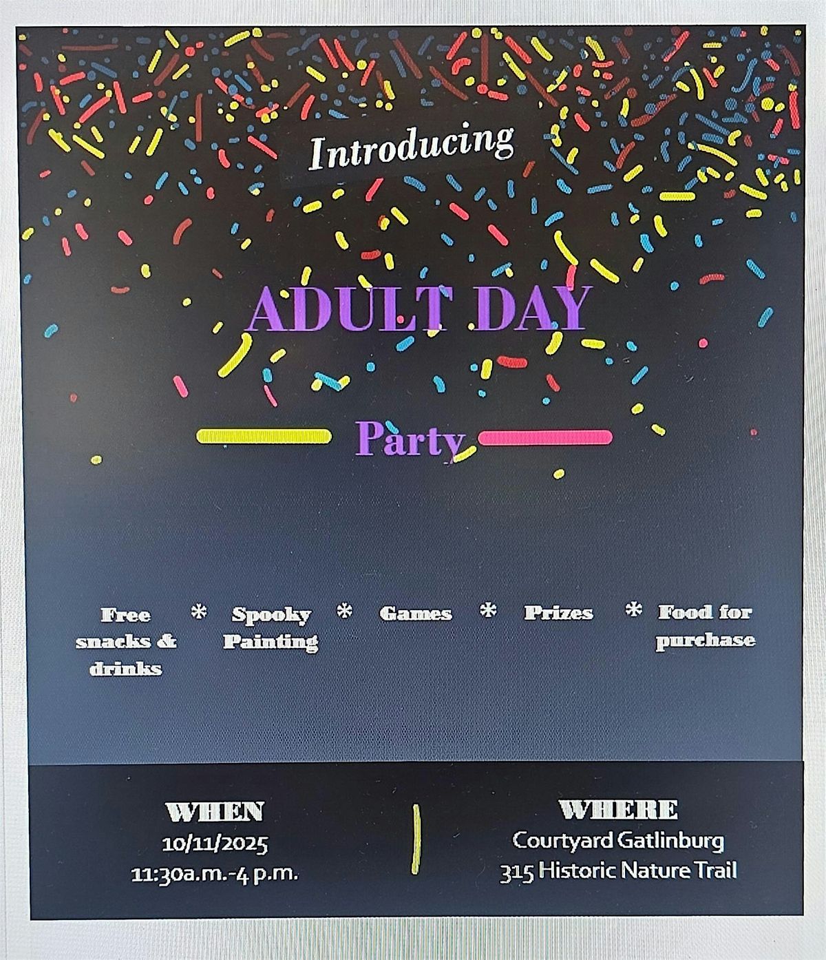 Adult Day Party