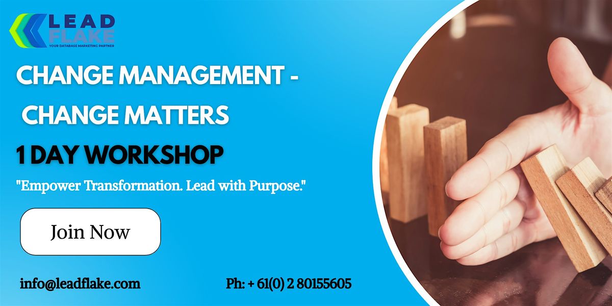 Change Management - Change Matters workshop in Dunedin