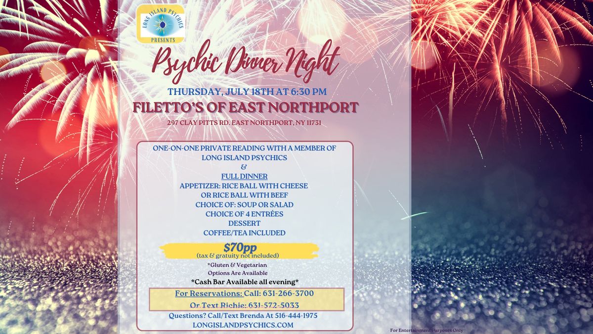 Psychic Dinner Night At Filetto's of East Northport