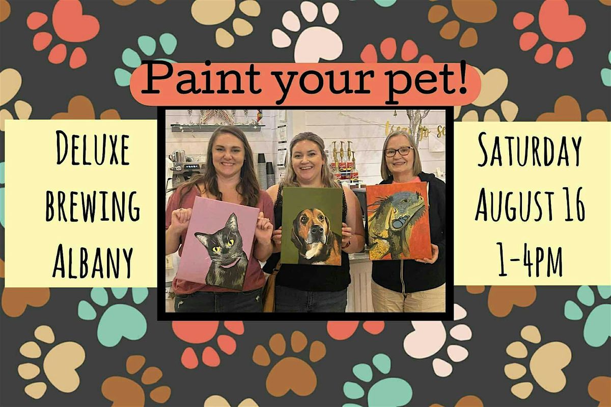 Paint Your Pet class at Deluxe Brewing in Albany, OR