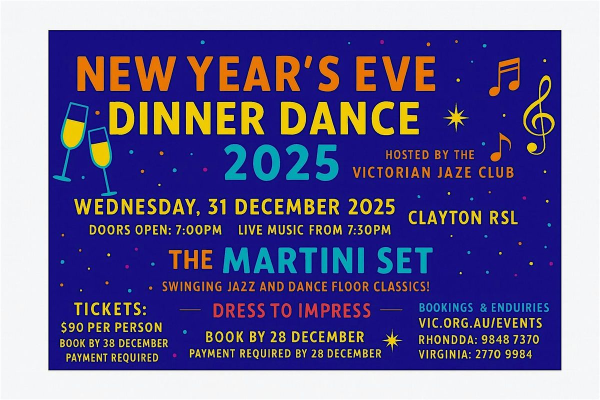 New Year's Eve Dinner Dance with the Martini Set