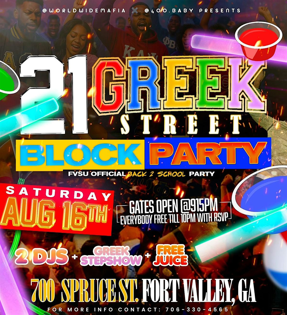 21 Greek Street FVSU Back 2 School Party