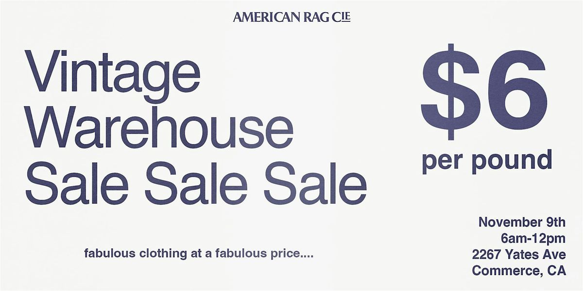 Vintage Warehouse Sale