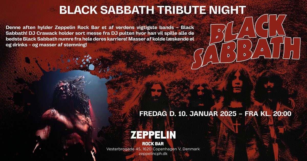 BLACK SABBATH TRIBUTE NIGHT m\/DJ Crawack