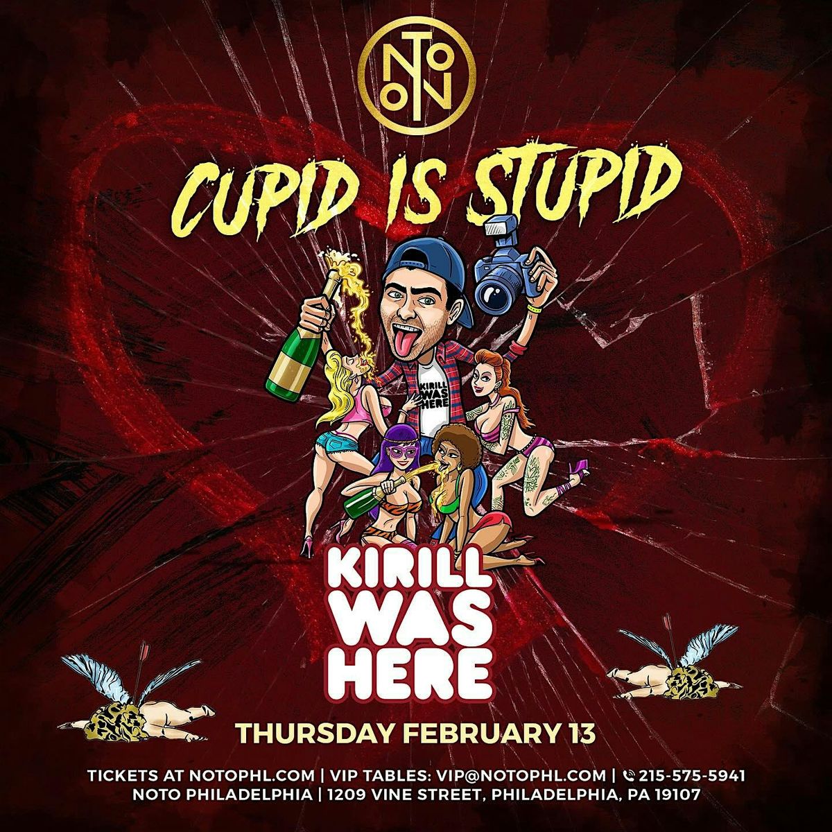 Kirill Was Here @ Noto Philly February 13 - RSVP Free Valentine's Day Party