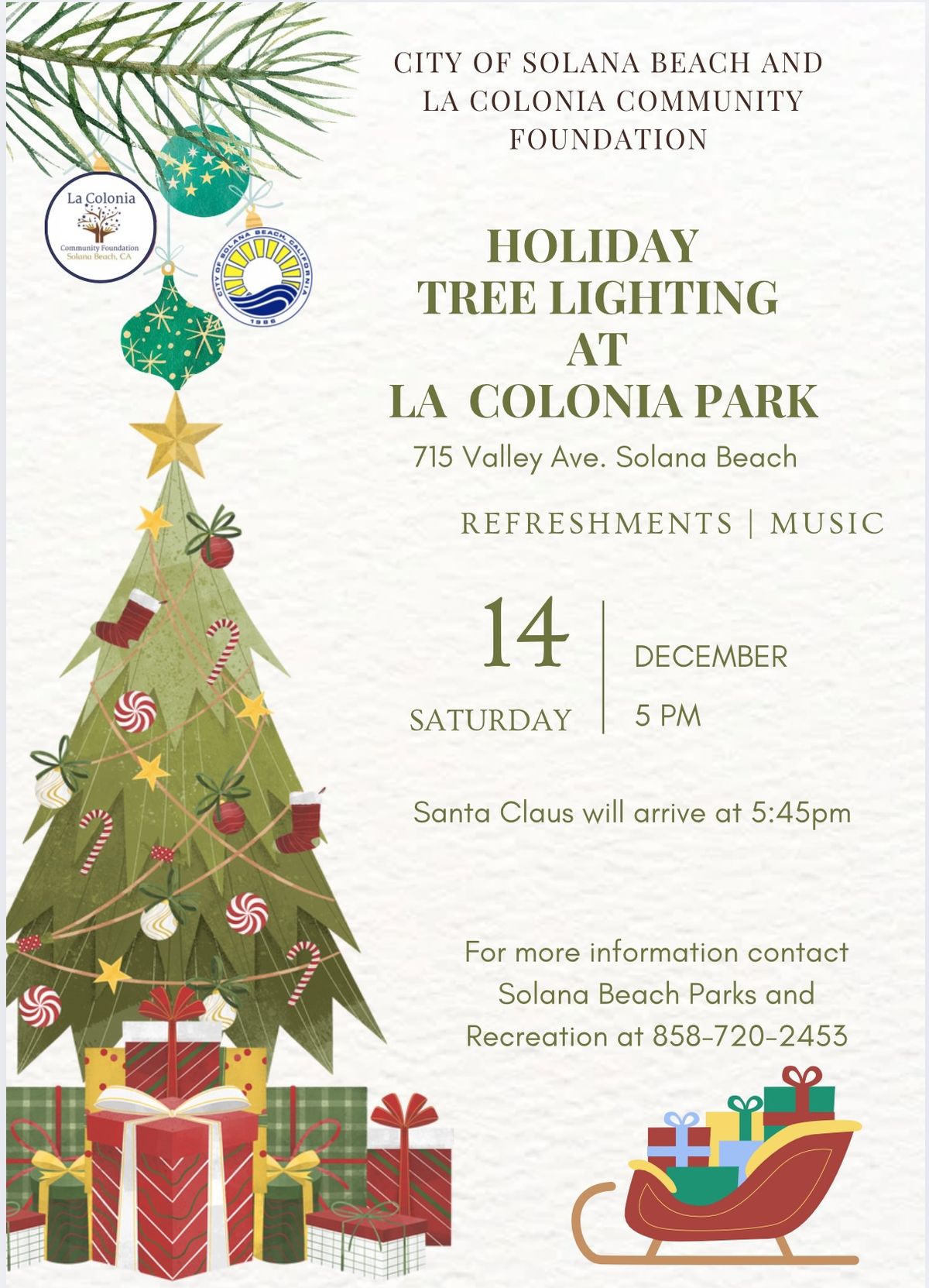 Annual Christmas Tree Lighting at La Colonia Park