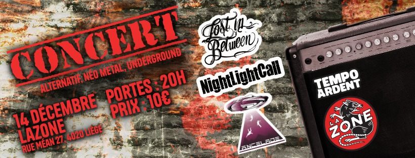 Concert La Zone Lost in Between, NightLightCall et Ancelade