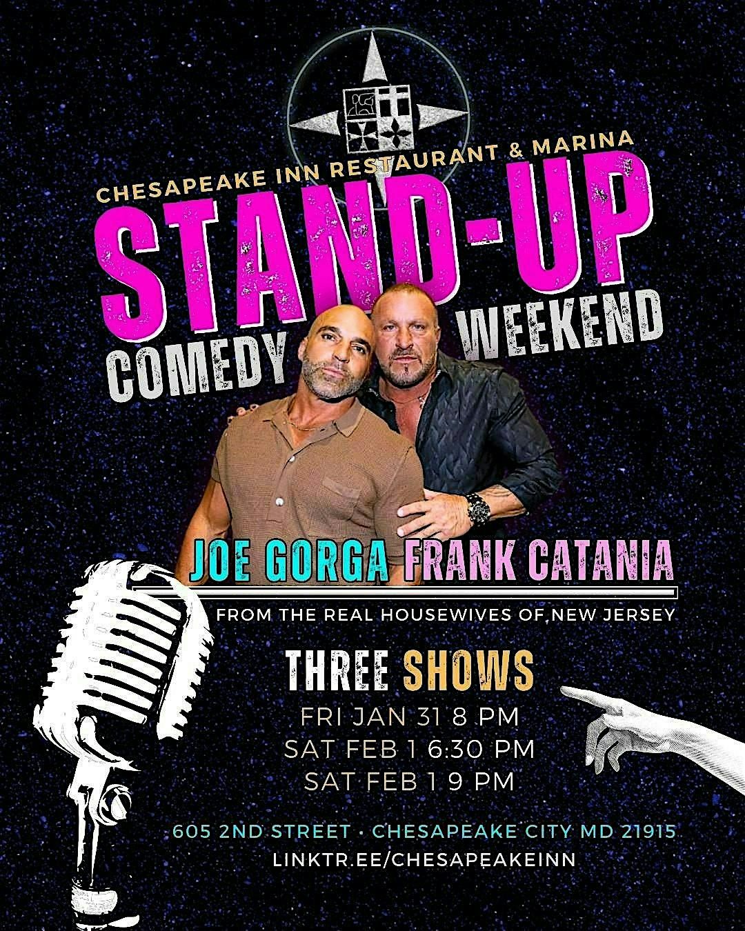 Joe Gorga & Frank Catania Comedy Show  \u2022 Jan 31- 8PM