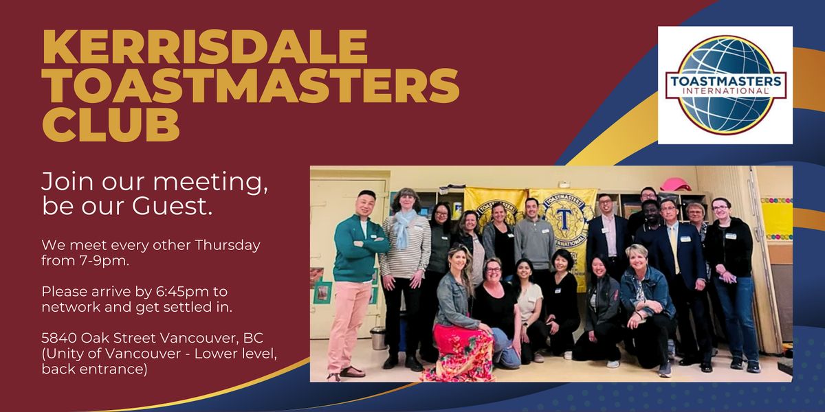 Kerrisdale Toastmasters Club (in-person meeting)