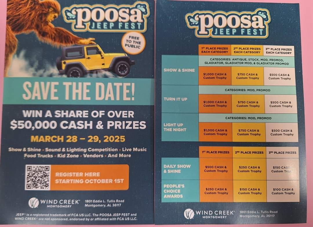 AJUJ Participating in Poosa Jeep Fest