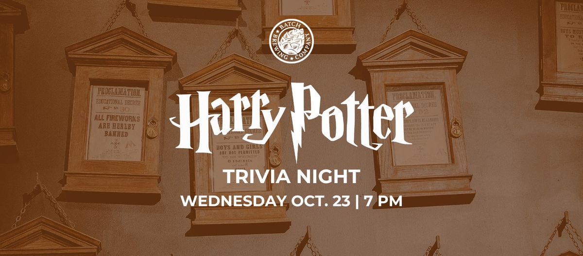 Harry Potter Quizzo Trivia Theme Night @ Batch Brewing Co.