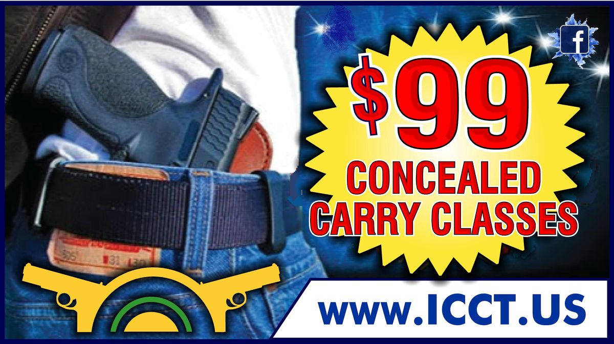 16 Hour Concealed Carry Class Saturday's & Sunday's 9:00 A.M. to 6:00 P.M.
