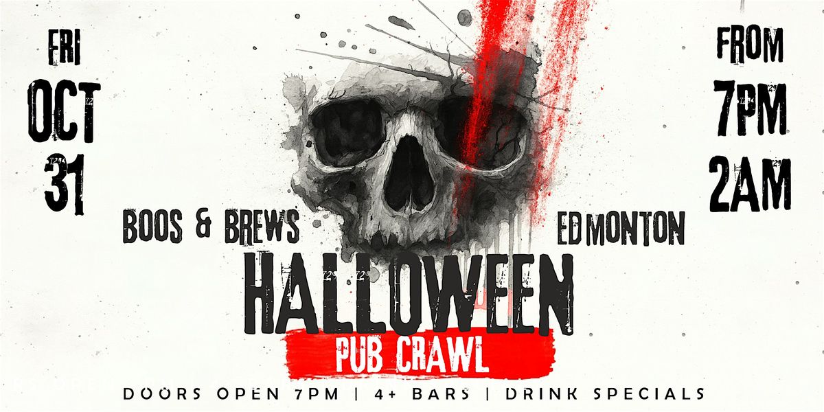 Boos & Brews Halloween Pub Crawl Edmonton 2025
