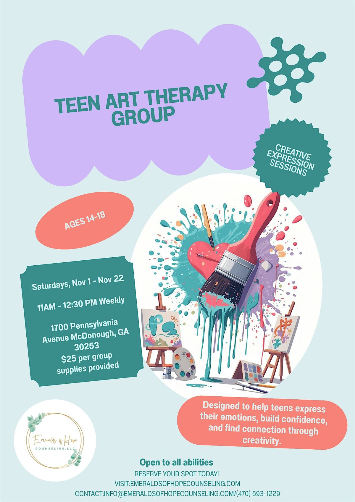 Teen Art Therapy Group