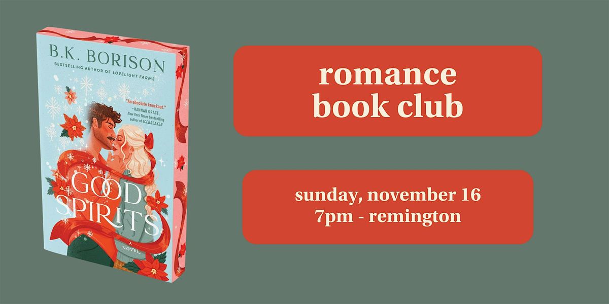 Romance Book Club: "Good Spirits" by B.K. Borison