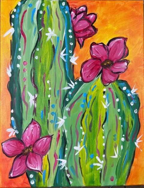 "Cactus in Bloom" In-Studio Paint Party!