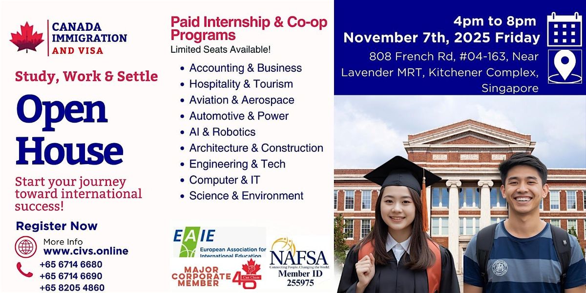 Open House | INFO & APPLICATION DAY | SINGAPORE