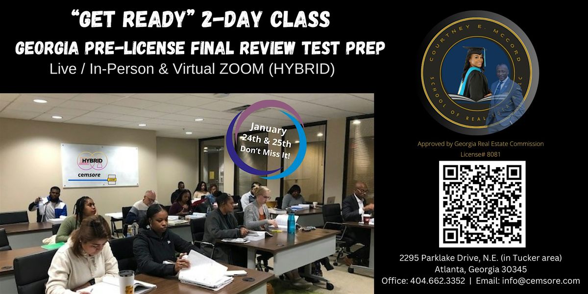 Georgia Salesperson Pre-license (2-DAY) Final Review STATE Test Prep