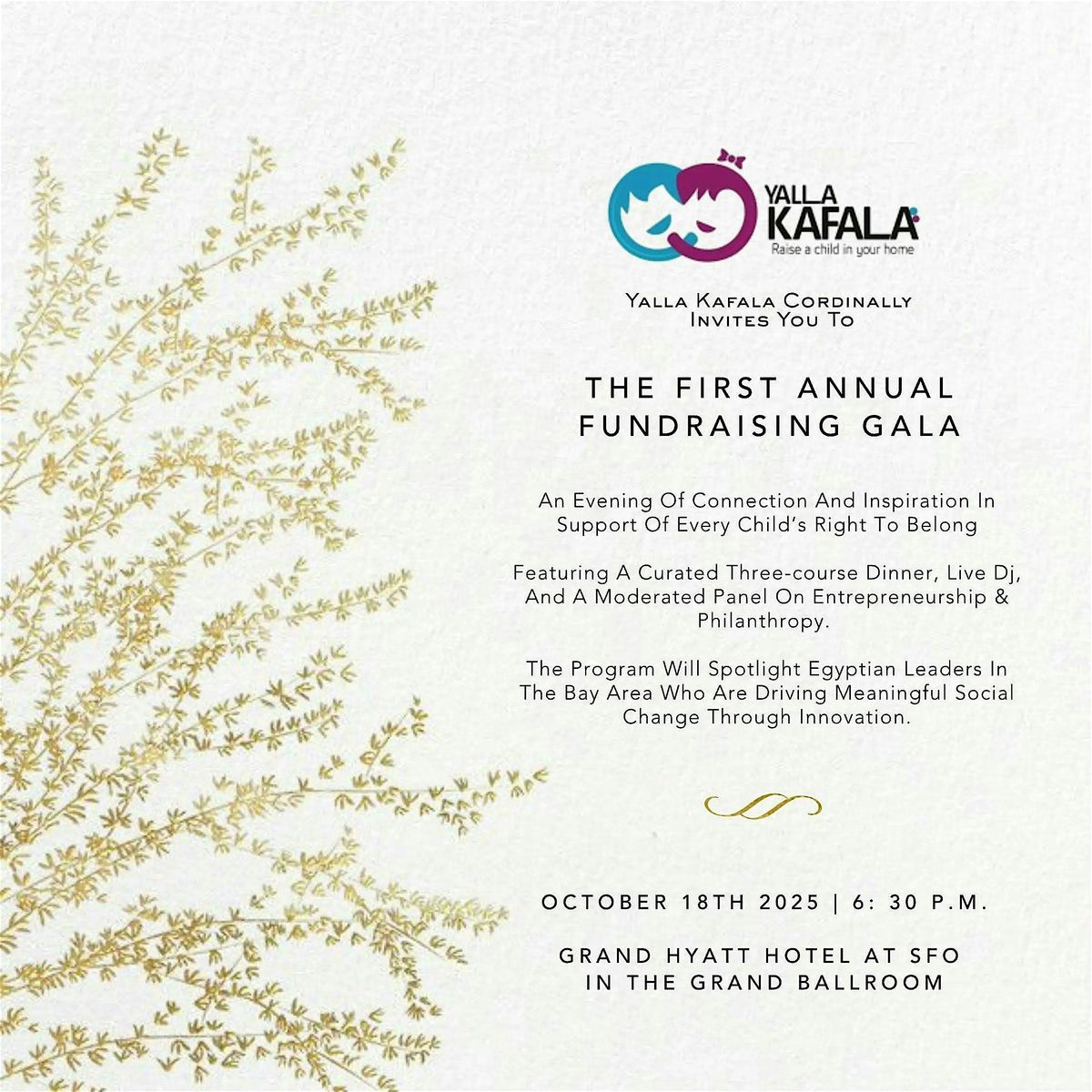 Yalla Kafala's First Annual Fundraising Gala