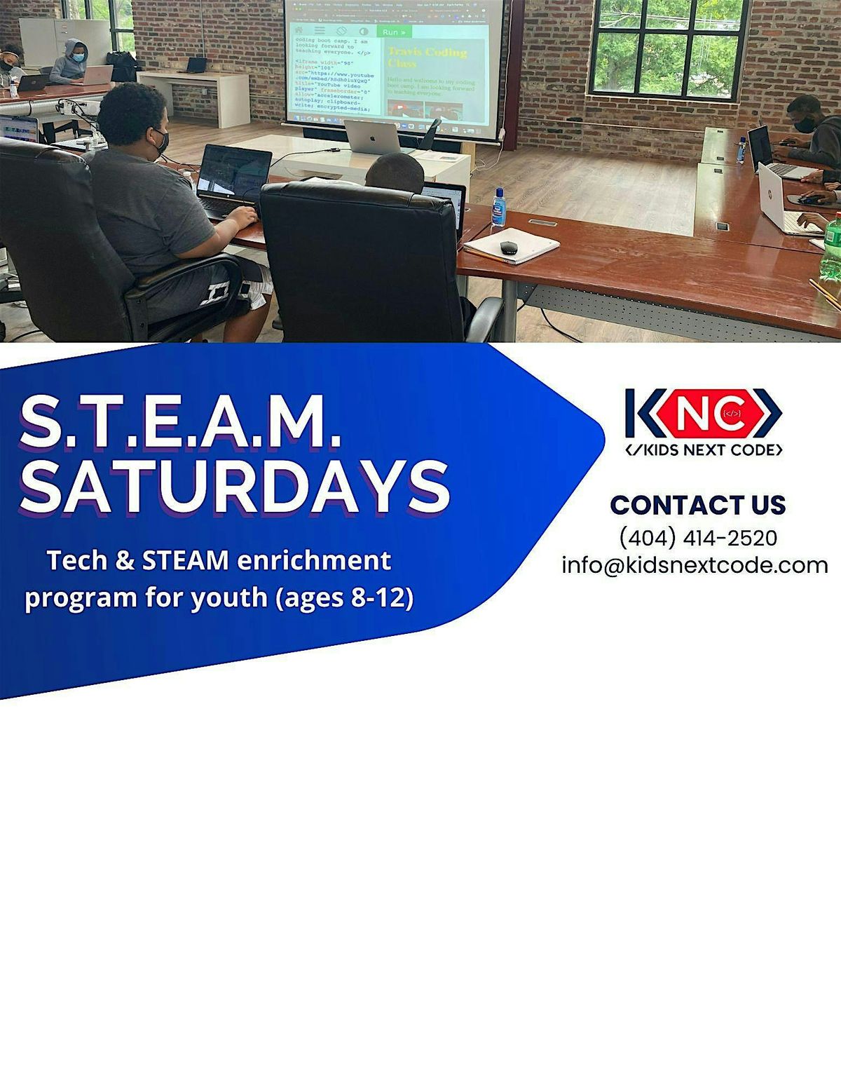 STEAM SATURDAYS: AI, COMPUTER PROGRAMMING, MACHINE LEARNING (AGES 8-12)