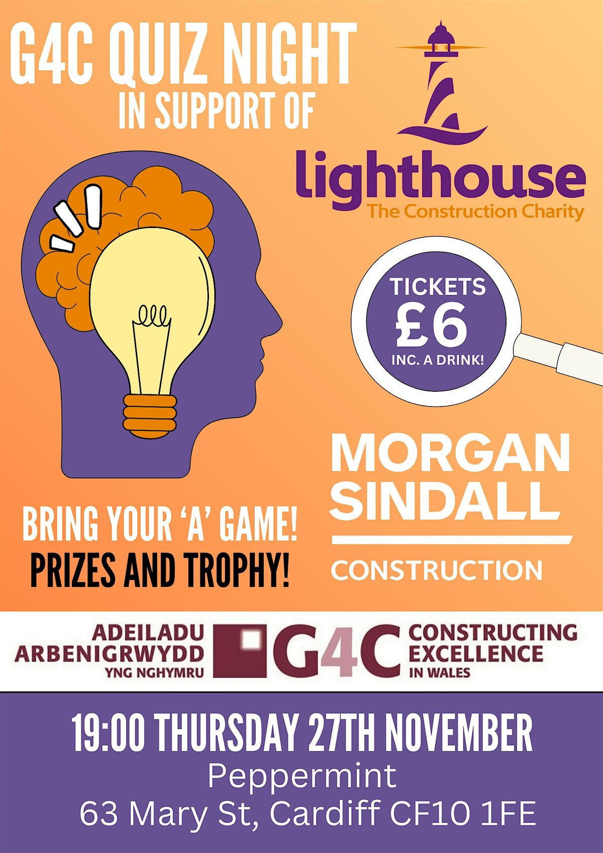 G4C Wales Charity Quiz - supporting Lighthouse