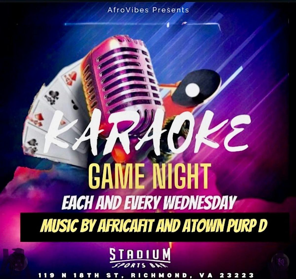 Karaoke and Game Night at Stadium Sports Bar