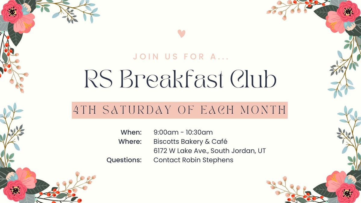 HP 1st Ward RS Activity: Breakfast Club