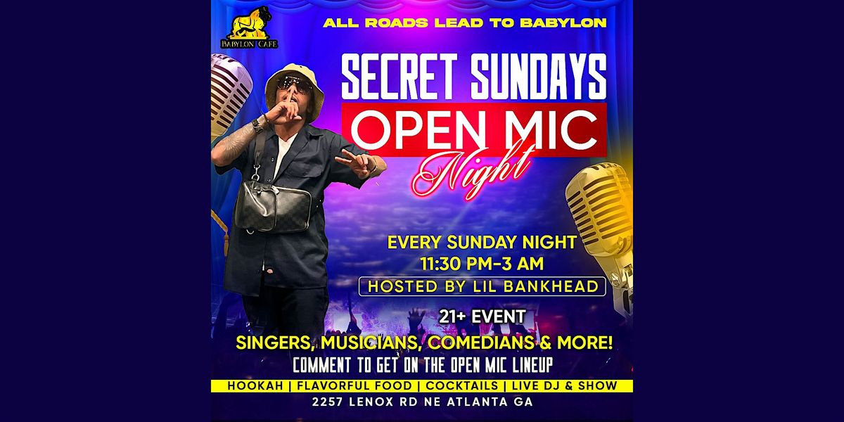 SECRET SUNDAYS: OPEN MIC NIGHT