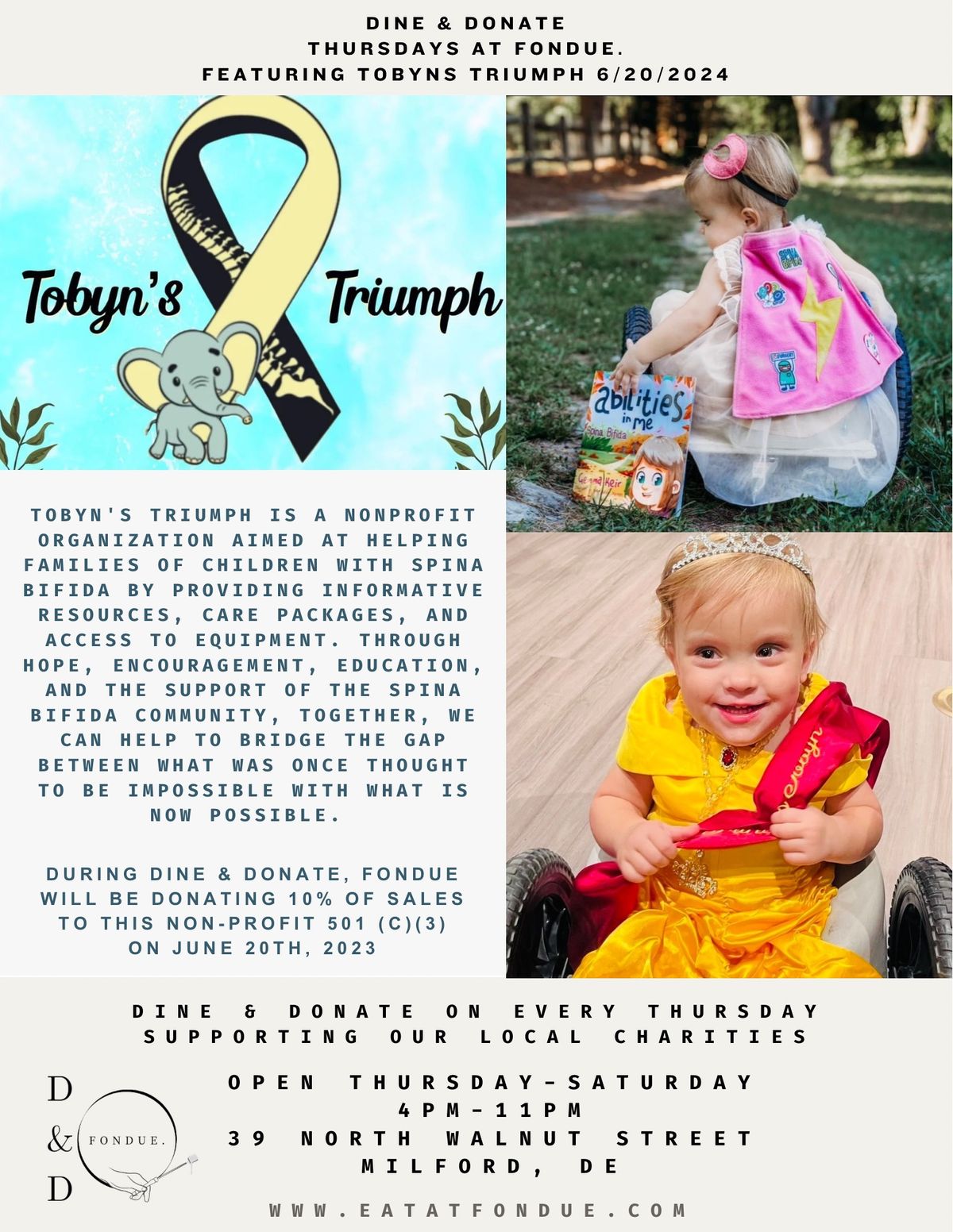 Dine & Donate: Tobyns Triumph