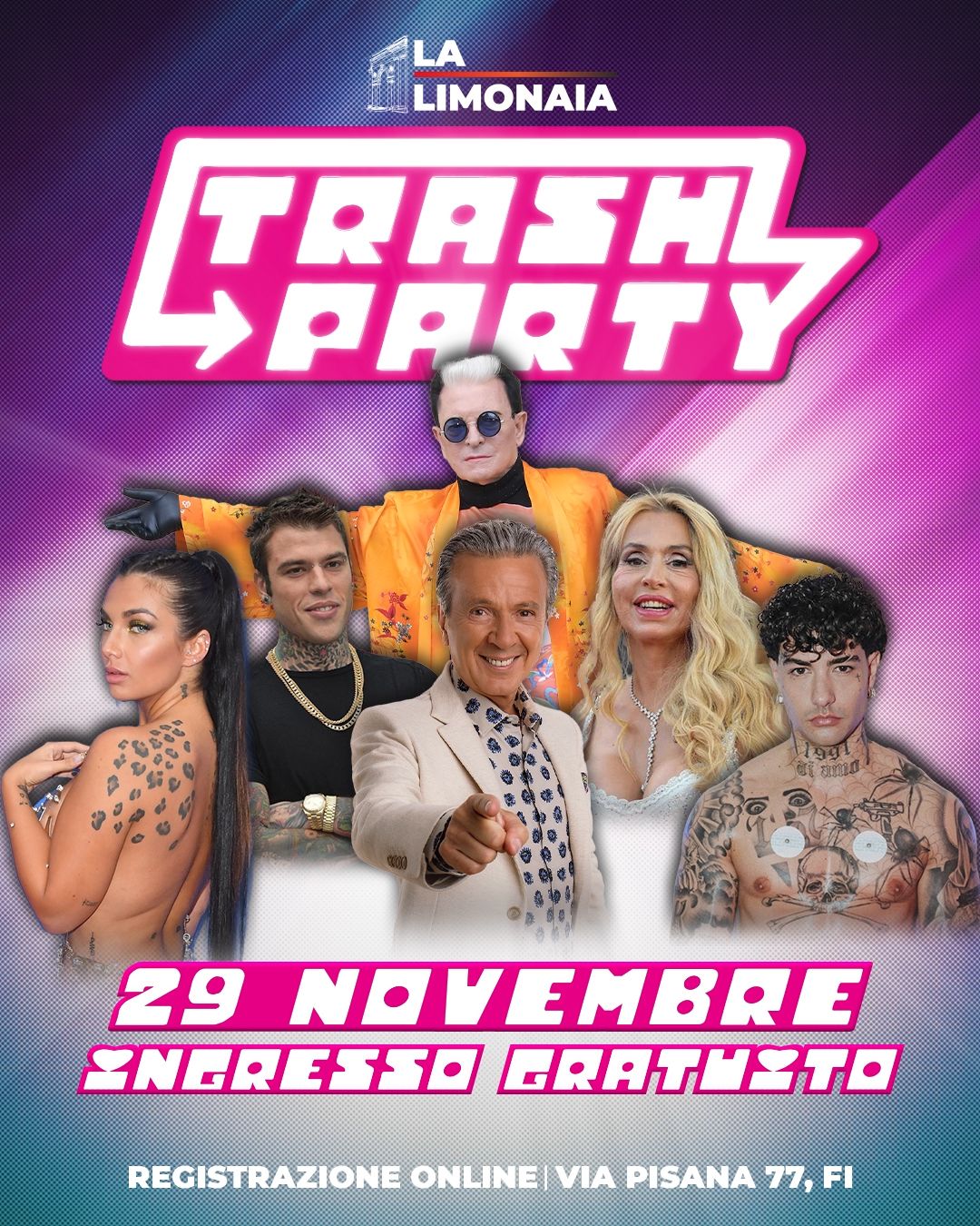 TRASH PARTY Music \u2022 INGRESSO GRATUITO \u2022 FIRENZE \u2022 La Limonaia Strozzi