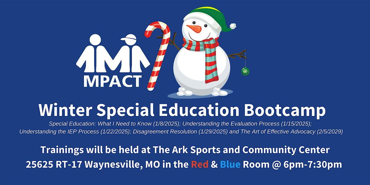 Winter Special Education Bootcamp (*In-person)