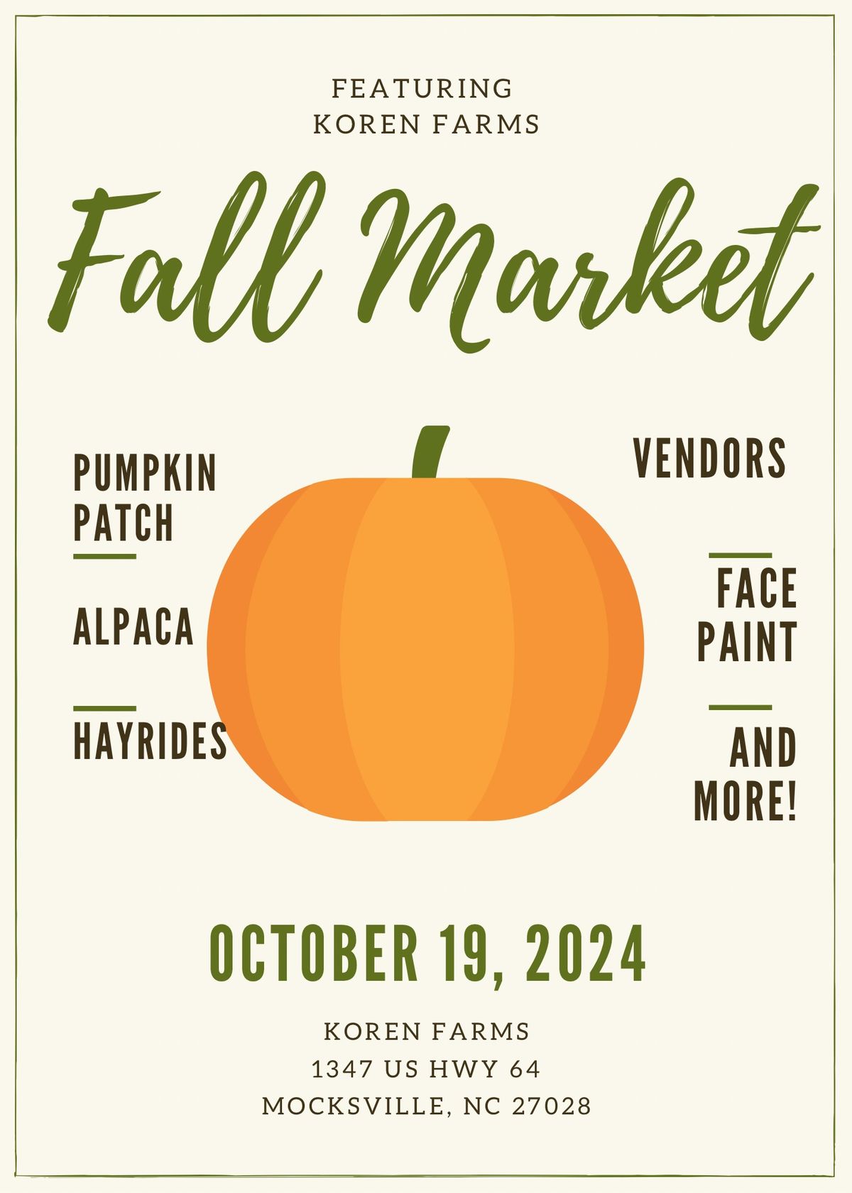 Fall Market at Koren Farms