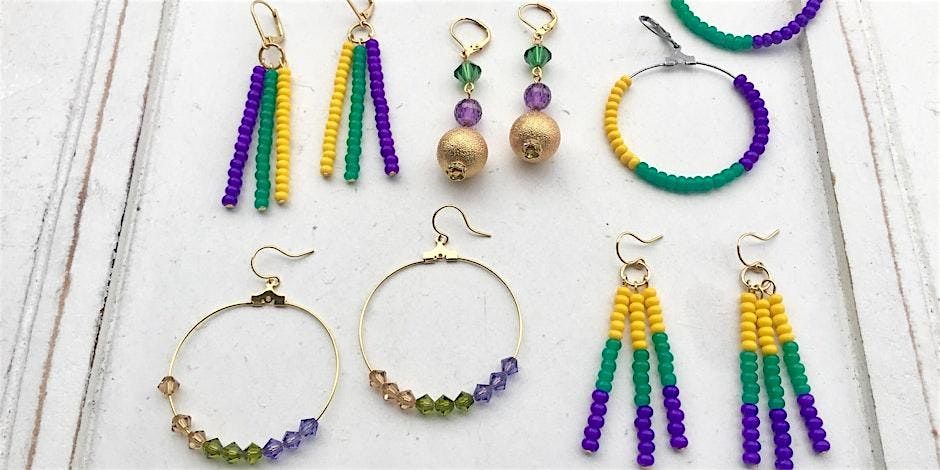 Jewelry Making Workshop: Mardi Gras Earrings