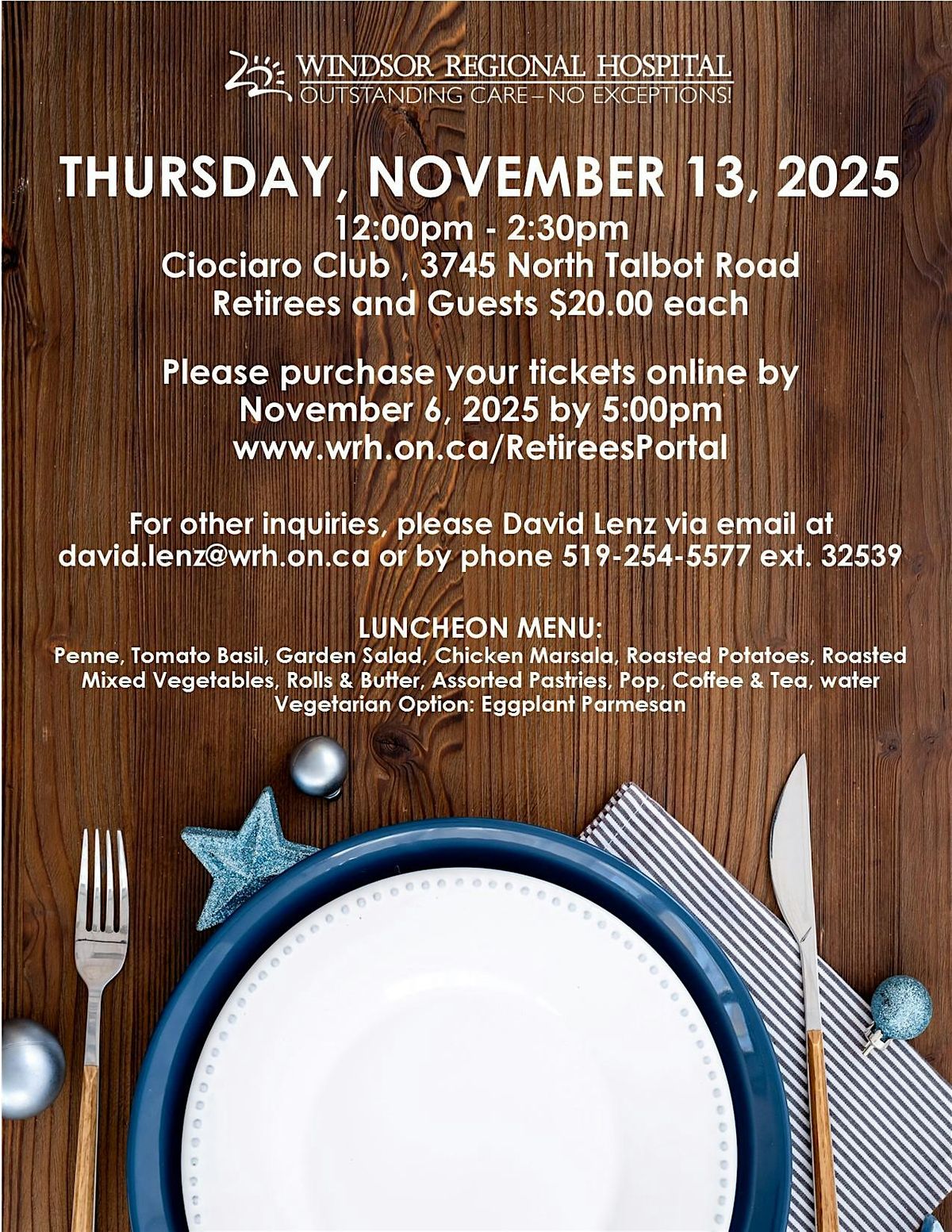 Windsor Regional Hospital Retirees Luncheon