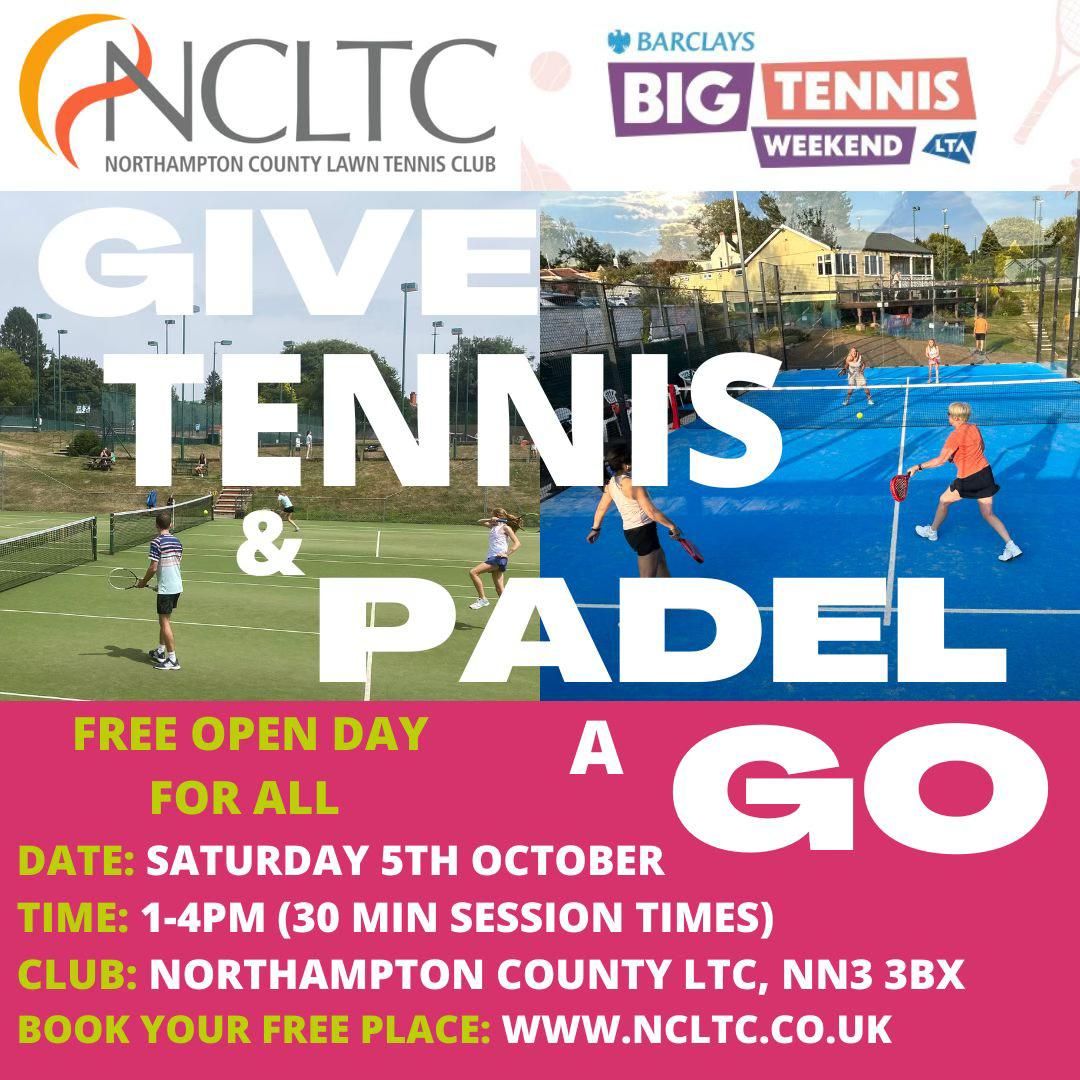 FREE TENNIS & PADEL OPEN DAY 