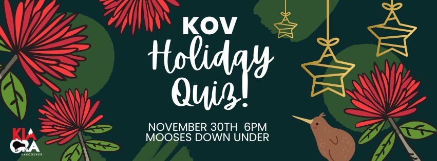 Kia Ora Vancouver Holiday Quiz Night