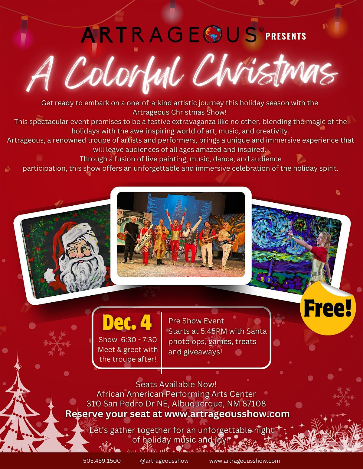 FREE Artrageous Christmas Concert - A Very Colorful Christmas