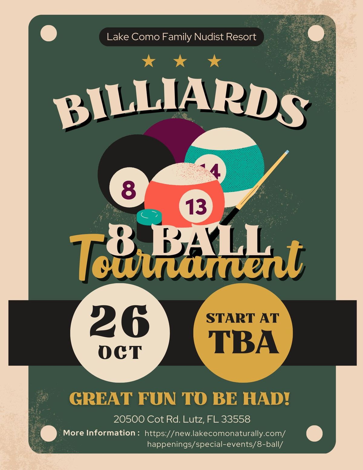 Annual 8-Ball Tournament