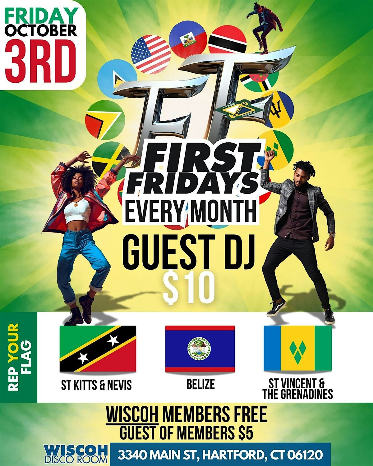 FIRST FRIDAY -  Wear Independence Colors to honor SKN, BZ and SVG