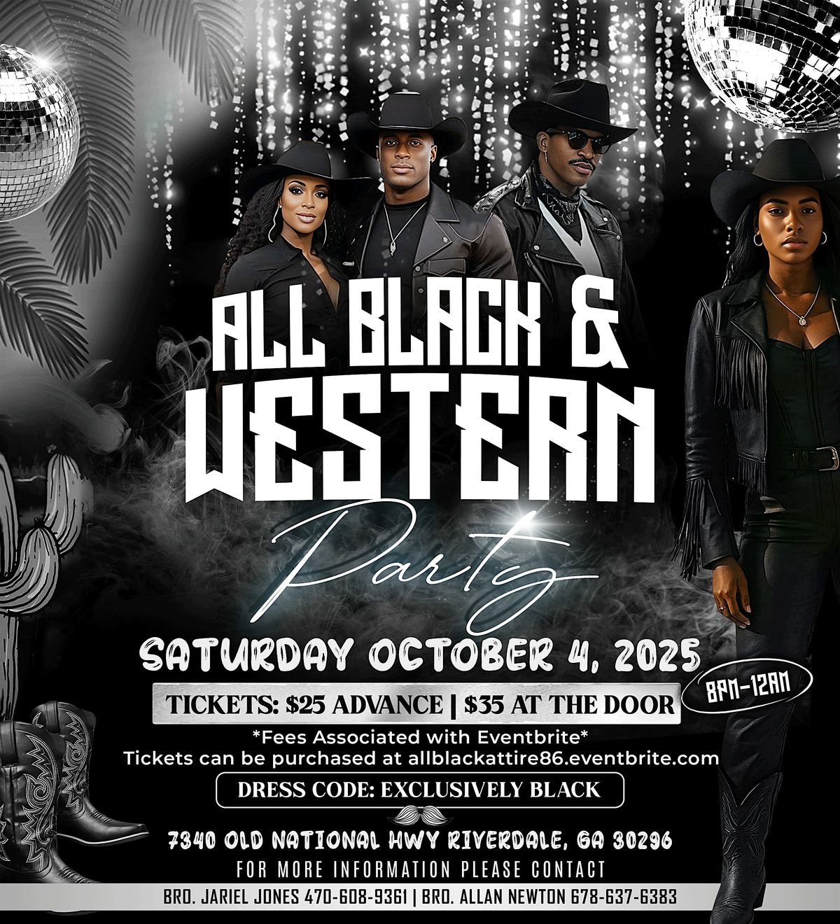ALL BLACK & WESTERN PARTY