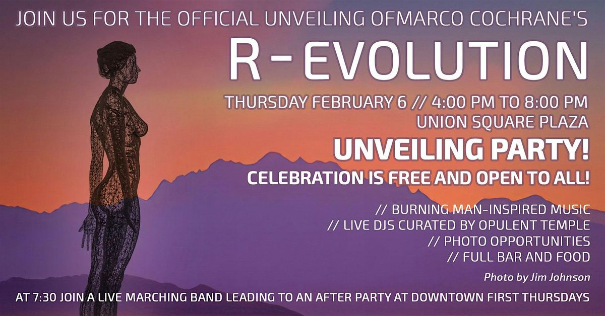 Join Us for the Unveiling of Marco Cochrane\u2019s \u2018R-EVOLUTION\u2019!