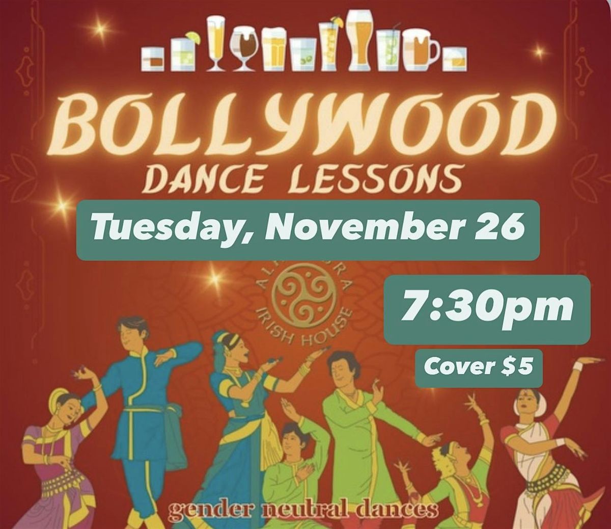 Bollywood Dance lesson . Food, drinks, dancing and new friendships.