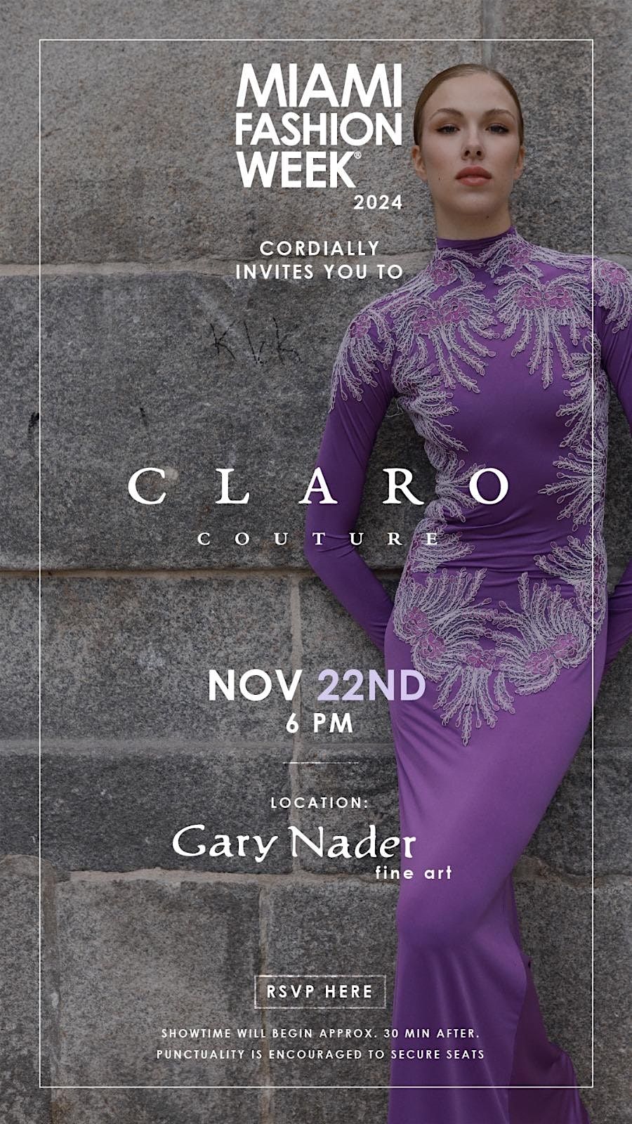 "Claro Couture" at MIAFW November '24 Edition - Nov 22 @ 6:00 PM