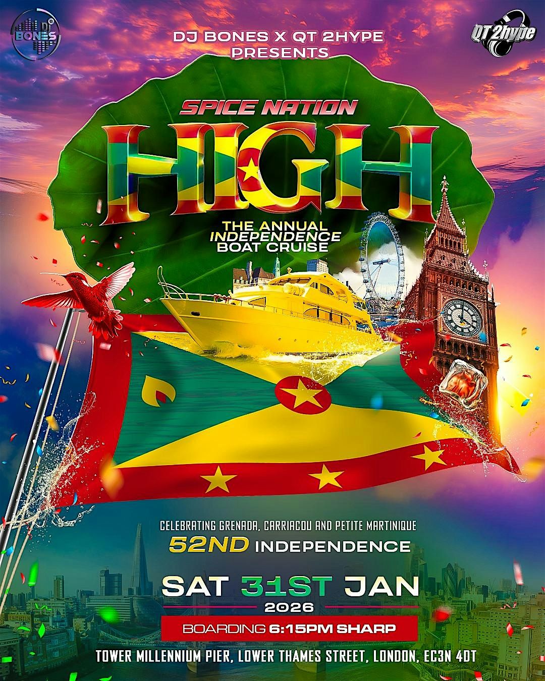 Spice Nation - HIGH Independence Boat Cruise